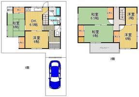 大阪府羽曳野市西浦3丁目(一戸建)の賃貸物件の間取り