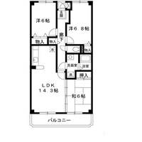 大阪府箕面市新稲7丁目(マンション)の賃貸物件の間取り
