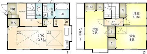 兵庫県尼崎市久々知3丁目(一戸建)の賃貸物件の間取り