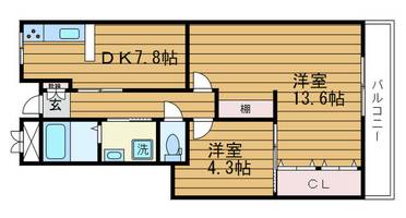 東正雀ハイツの間取り