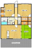 福岡県特定優良賃貸住宅ガーデンハウスゆうの森の間取り