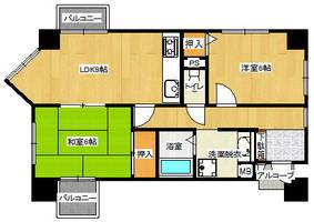 福岡県北九州市門司区栄町(マンション)の賃貸物件の間取り