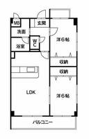 リヴァージュ徳力201の間取り