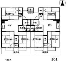 大阪府箕面市新稲6丁目(アパート)の賃貸物件の間取り