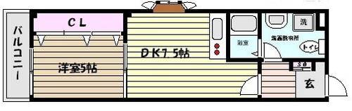 兵庫県神戸市東灘区住吉宮町7丁目(マンション)の賃貸物件の間取り