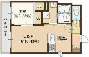 シャーメゾンKOGACHI Ⅱ301の間取り