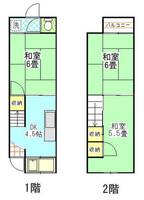 東大阪市出雲井本町貸家1の間取り