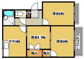 大阪府門真市桑才町(マンション)の賃貸物件の間取り