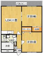 エルパティオ千束202の間取り