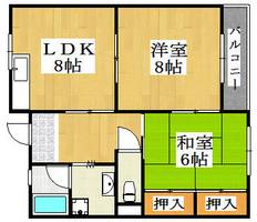 兵庫県明石市西明石東町(マンション)の賃貸物件の間取り