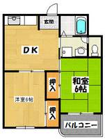兵庫県三田市高次1丁目(マンション)の賃貸物件の間取り
