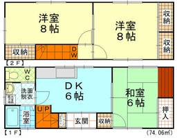 福岡県北九州市戸畑区三六町(一戸建)の賃貸物件の間取り