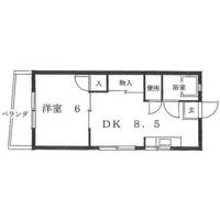 西灘マンション303の間取り
