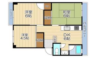 松井マンション402の間取り