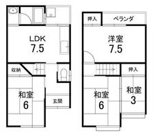 京都府向日市森本町薮路(一戸建)の賃貸物件の間取り