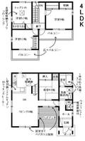 愛知県豊橋市牛川通1丁目(一戸建)の賃貸物件の間取り