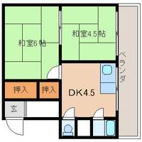 京都府長岡京市開田3丁目(マンション)の賃貸物件の間取り