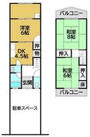 中小森7貸家の間取り