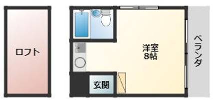 パレス甲東園103の間取り