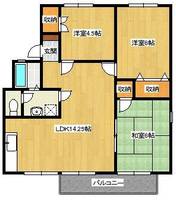 グランリーフ幸神Bの間取り