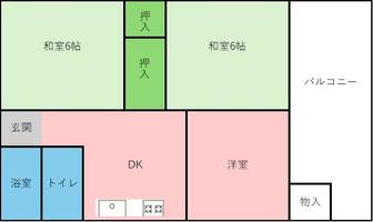 福岡県北九州市八幡西区森下町(マンション)の賃貸物件403の間取り