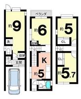京都府京都市西京区下津林北浦町(一戸建)の賃貸物件の間取り
