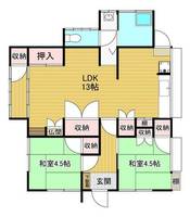 福岡県北九州市小倉南区安部山(一戸建)の賃貸物件の間取り