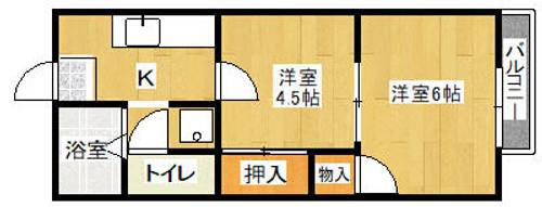 クレール大蔵Ⅱ202の間取り