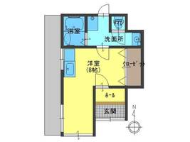 兵庫県神戸市兵庫区神田町(アパート)の賃貸物件の間取り