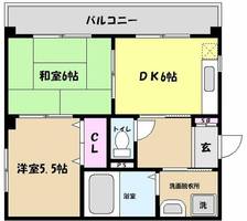 兵庫県神戸市東灘区御影本町8丁目(マンション)の賃貸物件の間取り