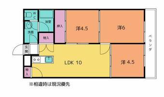 福岡県大牟田市大字手鎌(マンション)の賃貸物件103の間取り