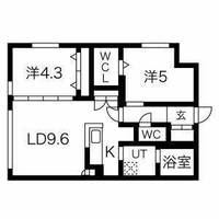アルファスクエア学園前の間取り