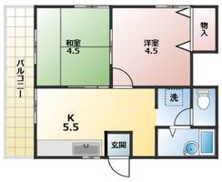 フレンドハイツ101の間取り