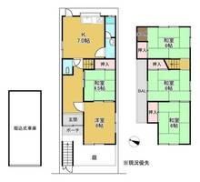 大阪府枚方市山之上5丁目(一戸建)の賃貸物件の間取り
