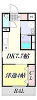 福岡県築上郡吉富町大字広津(マンション)の賃貸物件の間取り