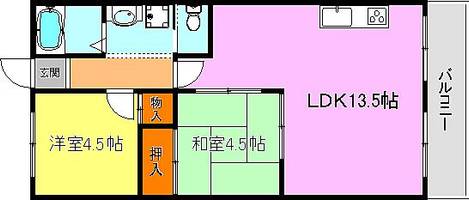 兵庫県神戸市西区枝吉4丁目(マンション)の賃貸物件の間取り