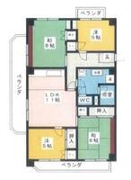 福岡県福岡市南区多賀1丁目(マンション)の賃貸物件の間取り
