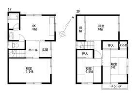 兵庫県神戸市須磨区東須磨字火ノ谷(一戸建)の賃貸物件の間取り