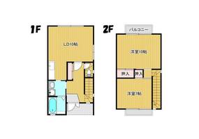 福岡県遠賀郡岡垣町大字手野(アパート)の賃貸物件の間取り