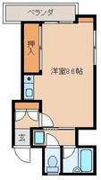 福岡県北九州市八幡東区山王1丁目(マンション)の賃貸物件の間取り