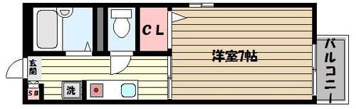 兵庫県神戸市東灘区御影郡家1丁目(アパート)の賃貸物件の間取り