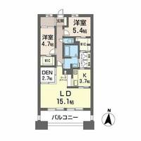 福岡県福岡市東区香椎照葉4丁目(マンション)の賃貸物件の間取り