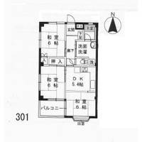 京都府京都市伏見区羽束師菱川町(マンション)の賃貸物件の間取り