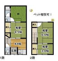 京都府宇治市五ケ庄福角(一戸建)の賃貸物件の間取り