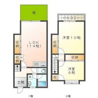 福岡県八女郡広川町大字新代(アパート)の賃貸物件の間取り
