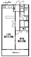 兵庫県芦屋市大原町(マンション)の賃貸物件の間取り