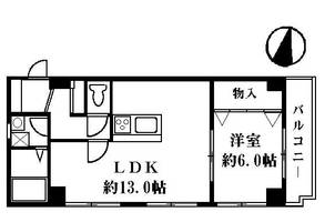 兵庫県芦屋市大原町(マンション)の賃貸物件の間取り