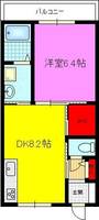 シャーメゾン灰塚B棟202の間取り