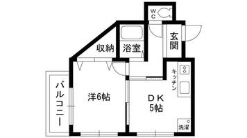 兵庫県西宮市津門宝津町(マンション)の賃貸物件の間取り