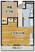 京都府京都市山科区西野様子見町(マンション)の賃貸物件の間取り